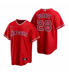 Men's Nike Los Angeles Angels #28 Andrew Heaney Red Alternate Stitched Baseball Jersey