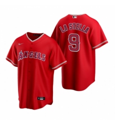 Men's Nike Los Angeles Angels #9 Tommy La Stella Red Alternate Stitched Baseball Jersey