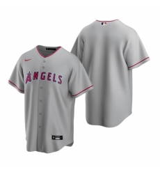 Men's Nike Los Angeles Angels Blank Gray Road Stitched Baseball Jersey