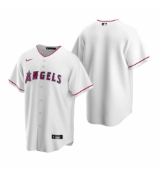Men's Nike Los Angeles Angels Blank White Home Stitched Baseball Jersey