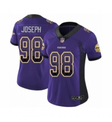 Women's Nike Minnesota Vikings #98 Linval Joseph Limited Purple Rush Drift Fashion NFL Jersey
