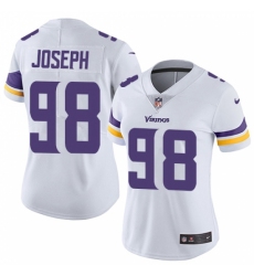 Women's Nike Minnesota Vikings #98 Linval Joseph White Vapor Untouchable Limited Player NFL Jersey