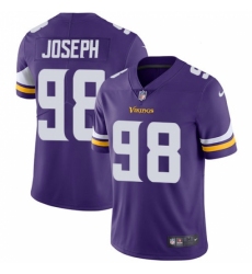 Youth Nike Minnesota Vikings #98 Linval Joseph Purple Team Color Vapor Untouchable Limited Player NFL Jersey