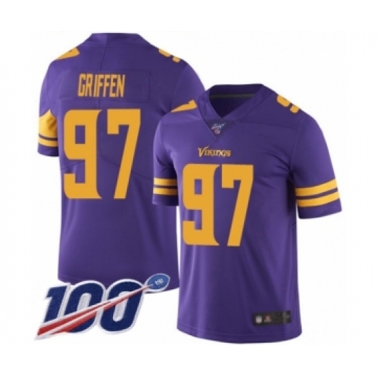 Men's Minnesota Vikings #97 Everson Griffen Limited Purple Rush Vapor Untouchable 100th Season Football Jersey Men's Minnesota Vikings #97 Everson Griffen Limited Purple Rush Vapor Untouchable 100th Season Football Jersey