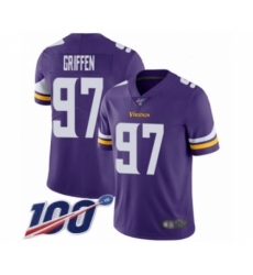 Men's Minnesota Vikings #97 Everson Griffen Purple Team Color Vapor Untouchable Limited Player 100th Season Football Jersey Men's Minnesota Vikings #97 Everson Griffen Purple Team Color Vapor Untouchable Limited Player 100th Season Football Jersey