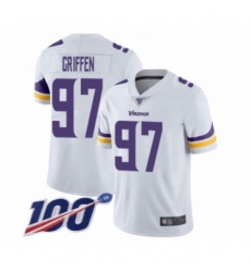 Men's Minnesota Vikings #97 Everson Griffen White Vapor Untouchable Limited Player 100th Season Football Jersey Men's Minnesota Vikings #97 Everson Griffen White Vapor Untouchable Limited Player 100th Season Football Jersey