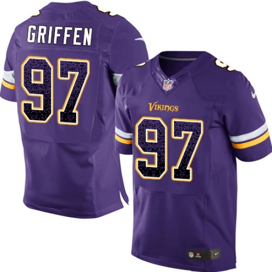 Men's Nike Minnesota Vikings #97 Everson Griffen Elite Purple Home Drift Fashion NFL Jersey Men's Nike Minnesota Vikings #97 Everson Griffen Elite Purple Home Drift Fashion NFL Jersey