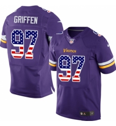 Men's Nike Minnesota Vikings #97 Everson Griffen Elite Purple Home USA Flag Fashion NFL Jersey Men's Nike Minnesota Vikings #97 Everson Griffen Elite Purple Home USA Flag Fashion NFL Jersey