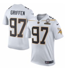 Men's Nike Minnesota Vikings #97 Everson Griffen Elite White Team Rice 2016 Pro Bowl NFL Jersey Men's Nike Minnesota Vikings #97 Everson Griffen Elite White Team Rice 2016 Pro Bowl NFL Jersey