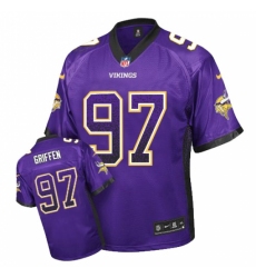 Men's Nike Minnesota Vikings #97 Everson Griffen Limited Purple Drift Fashion NFL Jersey