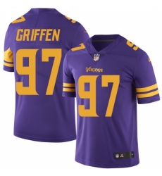 Men's Nike Minnesota Vikings #97 Everson Griffen Limited Purple Rush Vapor Untouchable NFL Jersey