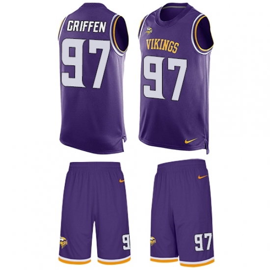 Men's Nike Minnesota Vikings #97 Everson Griffen Limited Purple Tank Top Suit NFL Jersey Men's Nike Minnesota Vikings #97 Everson Griffen Limited Purple Tank Top Suit NFL Jersey