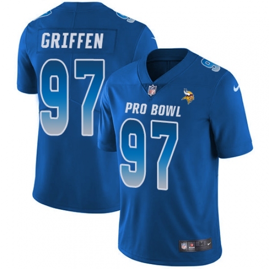 Men's Nike Minnesota Vikings #97 Everson Griffen Limited Royal Blue 2018 Pro Bowl NFL Jersey Men's Nike Minnesota Vikings #97 Everson Griffen Limited Royal Blue 2018 Pro Bowl NFL Jersey