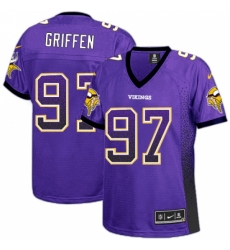 Women's Nike Minnesota Vikings #97 Everson Griffen Limited Purple Drift Fashion NFL Jersey