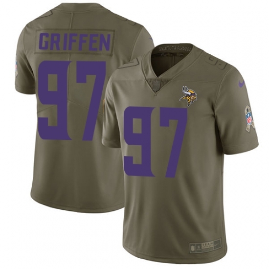 Youth Nike Minnesota Vikings #97 Everson Griffen Limited Olive 2017 Salute to Service NFL Jersey Youth Nike Minnesota Vikings #97 Everson Griffen Limited Olive 2017 Salute to Service NFL Jersey