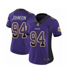 Women's Nike Minnesota Vikings #94 Jaleel Johnson Limited Purple Rush Drift Fashion NFL Jersey