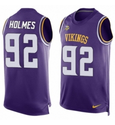 Men's Nike Minnesota Vikings #92 Jalyn Holmes Limited Purple Player Name & Number Tank Top NFL Jersey