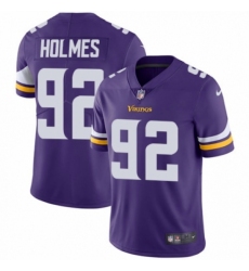 Men's Nike Minnesota Vikings #92 Jalyn Holmes Purple Team Color Vapor Untouchable Limited Player NFL Jersey