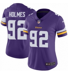 Women's Nike Minnesota Vikings #92 Jalyn Holmes Purple Team Color Vapor Untouchable Limited Player NFL Jersey