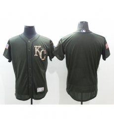 Men's Kansas City Royals Blank Green Salute to Service Jersey