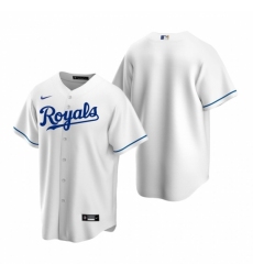 Men's Nike Kansas City Royals Blank White Home Stitched Baseball Jersey