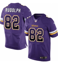 Men's Nike Minnesota Vikings #82 Kyle Rudolph Elite Purple Home Drift Fashion NFL Jersey