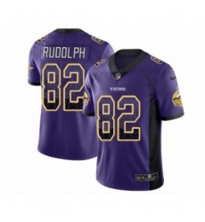 Youth Nike Minnesota Vikings #82 Kyle Rudolph Limited Purple Rush Drift Fashion NFL Jersey