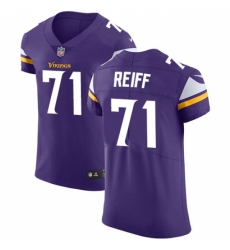 Men's Nike Minnesota Vikings #71 Riley Reiff Purple Team Color Vapor Untouchable Elite Player NFL Jersey