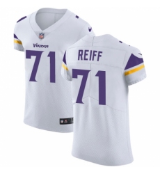 Men's Nike Minnesota Vikings #71 Riley Reiff White Vapor Untouchable Elite Player NFL Jersey