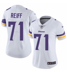 Women's Nike Minnesota Vikings #71 Riley Reiff White Vapor Untouchable Limited Player NFL Jersey