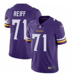 Youth Nike Minnesota Vikings #71 Riley Reiff Purple Team Color Vapor Untouchable Limited Player NFL Jersey