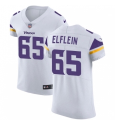 Men's Nike Minnesota Vikings #65 Pat Elflein White Vapor Untouchable Elite Player NFL Jersey