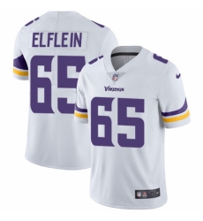 Men's Nike Minnesota Vikings #65 Pat Elflein White Vapor Untouchable Limited Player NFL Jersey