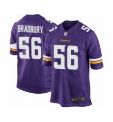 Men's Minnesota Vikings #56 Garrett Bradbury Game Purple Team Color Football Jersey