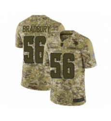 Men's Minnesota Vikings #56 Garrett Bradbury Limited Camo 2018 Salute to Service Football Jersey