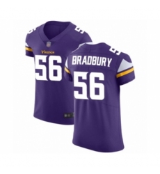 Men's Minnesota Vikings #56 Garrett Bradbury Purple Team Color Vapor Untouchable Elite Player Football Jersey
