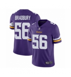 Men's Minnesota Vikings #56 Garrett Bradbury Purple Team Color Vapor Untouchable Limited Player Football Jersey