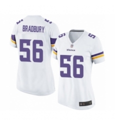 Women's Minnesota Vikings #56 Garrett Bradbury Game White Football Jersey