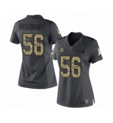 Women's Minnesota Vikings #56 Garrett Bradbury Limited Black 2016 Salute to Service Football Jersey
