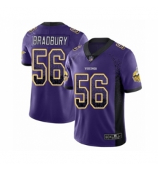 Youth Minnesota Vikings #56 Garrett Bradbury Limited Purple Rush Drift Fashion Football Jersey