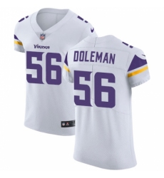 Men's Nike Minnesota Vikings #56 Chris Doleman White Vapor Untouchable Elite Player NFL Jersey