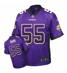 Men's Nike Minnesota Vikings #55 Anthony Barr Elite Purple Drift Fashion NFL Jersey
