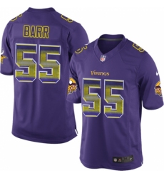 Men's Nike Minnesota Vikings #55 Anthony Barr Limited Purple Strobe NFL Jersey