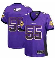Women's Nike Minnesota Vikings #55 Anthony Barr Elite Purple Drift Fashion NFL Jersey