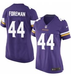 Women's Nike Minnesota Vikings #44 Chuck Foreman Game Purple Team Color NFL Jersey