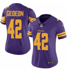 Women's Nike Minnesota Vikings #42 Ben Gedeon Limited Purple Rush Vapor Untouchable NFL Jersey