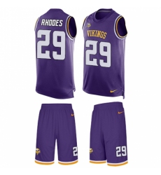 Men's Nike Minnesota Vikings #29 Xavier Rhodes Limited Purple Tank Top Suit NFL Jersey