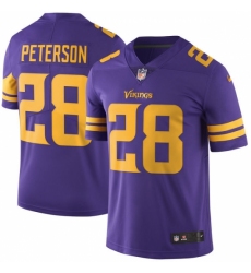 Youth Nike Minnesota Vikings #28 Adrian Peterson Limited Purple Rush Vapor Untouchable NFL Jersey