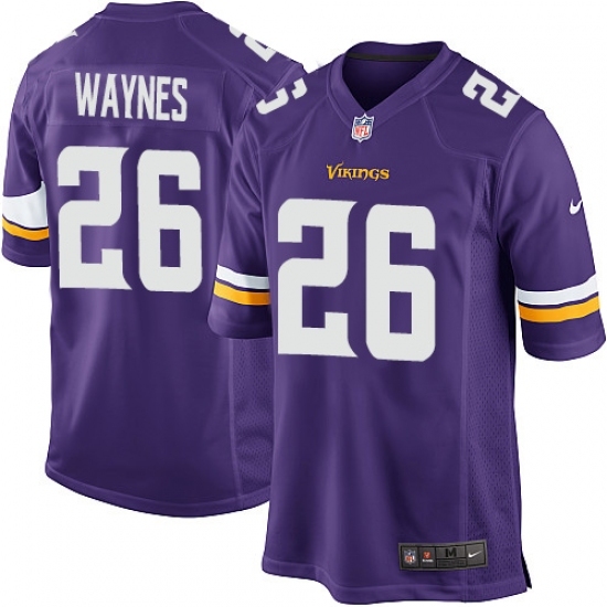 Men's Nike Minnesota Vikings #26 Trae Waynes Game Purple Team Color NFL Jersey Men's Nike Minnesota Vikings #26 Trae Waynes Game Purple Team Color NFL Jersey