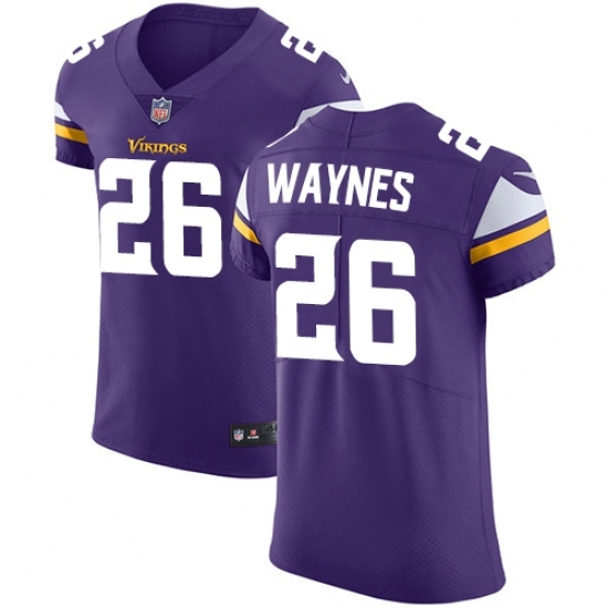 Men's Nike Minnesota Vikings #26 Trae Waynes Purple Team Color Vapor Untouchable Elite Player NFL Jersey Men's Nike Minnesota Vikings #26 Trae Waynes Purple Team Color Vapor Untouchable Elite Player NFL Jersey